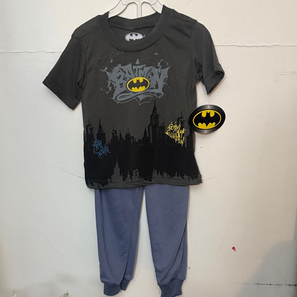 Batman Kids Pajamas - Black and Grey